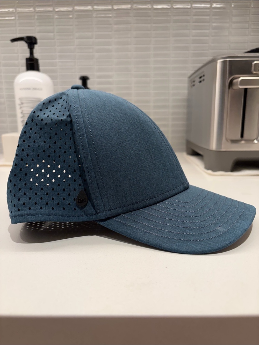 Men's Ventilated Performance Cap in Slate Blue